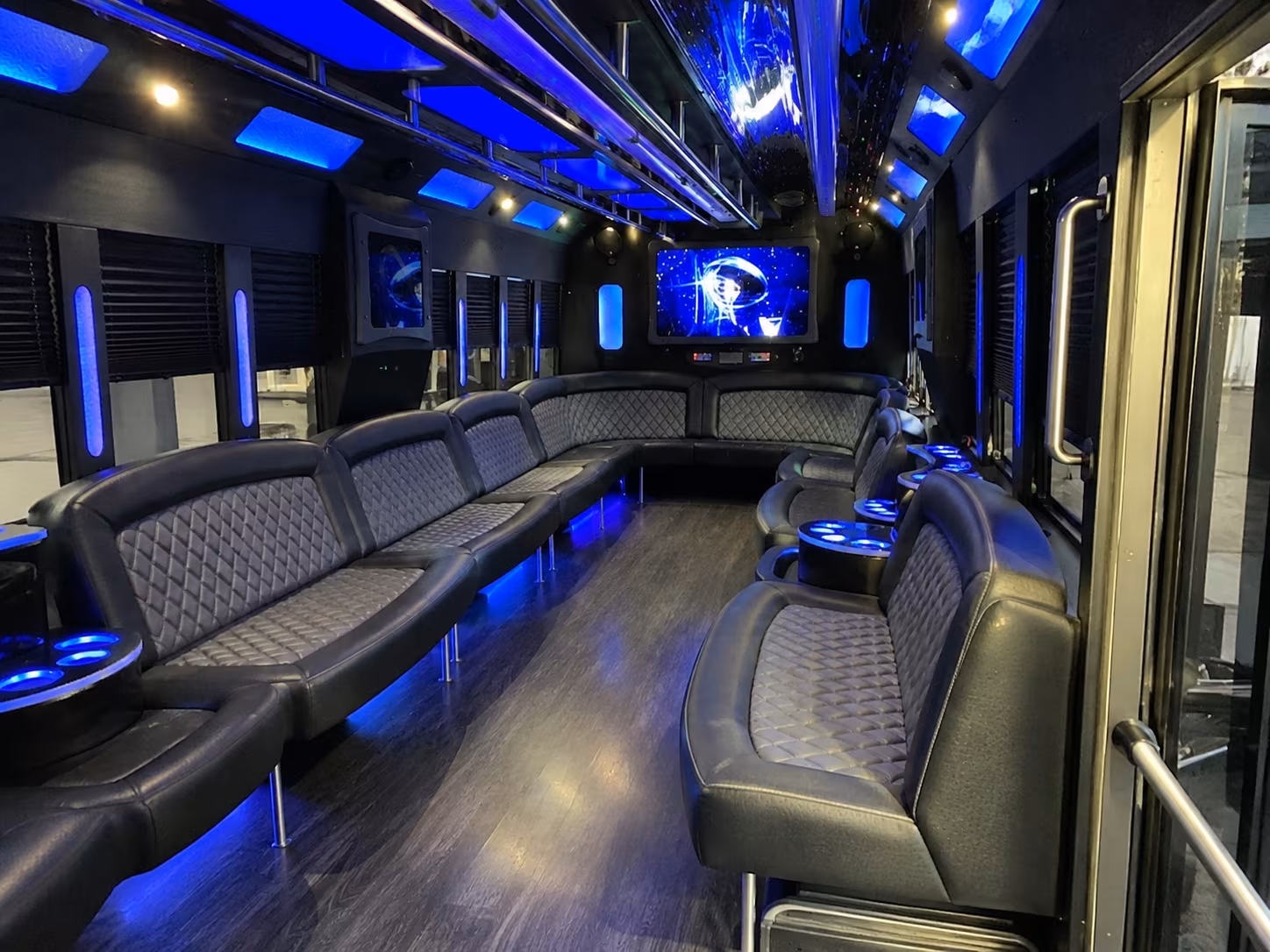 menifee 28 passenger party bus interior