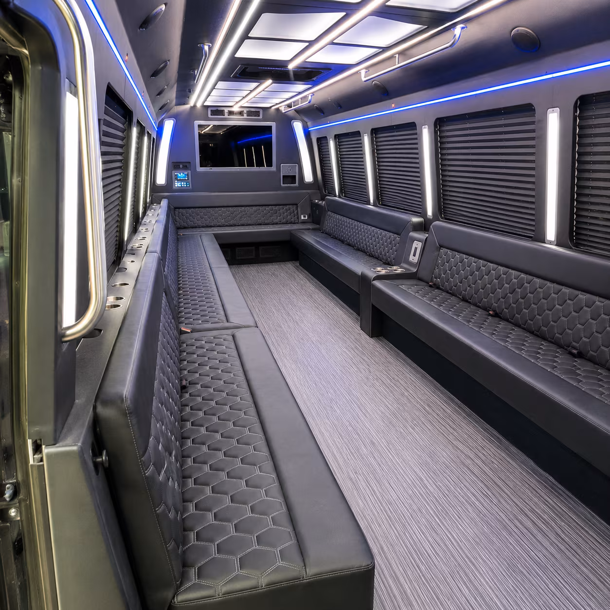 menifee 40 passenger party bus interior